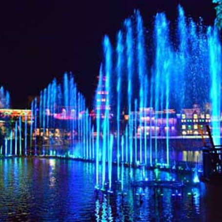 Blue World Theme Park Night
